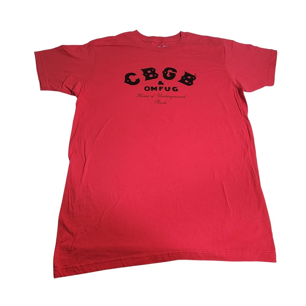 CBGB OMFUG Home of Underground Rock Red Graphic T-Shirt Mens Large NYC Punk Rock